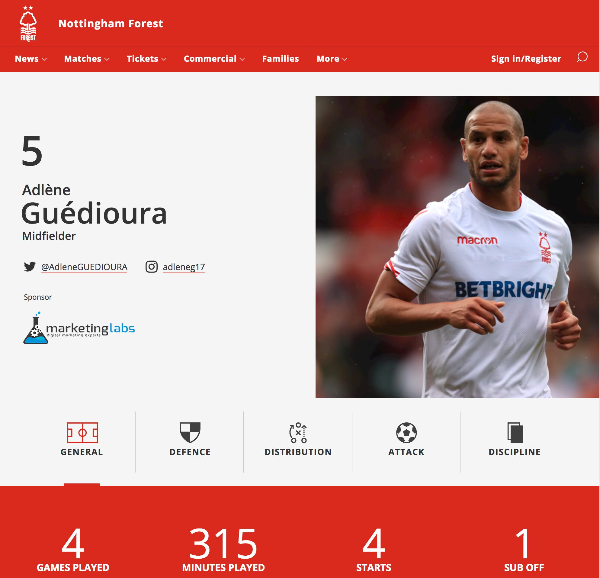 press releases 1 Proud To Be Sponsoring Nottingham Forest Player: Adlène Guédioura