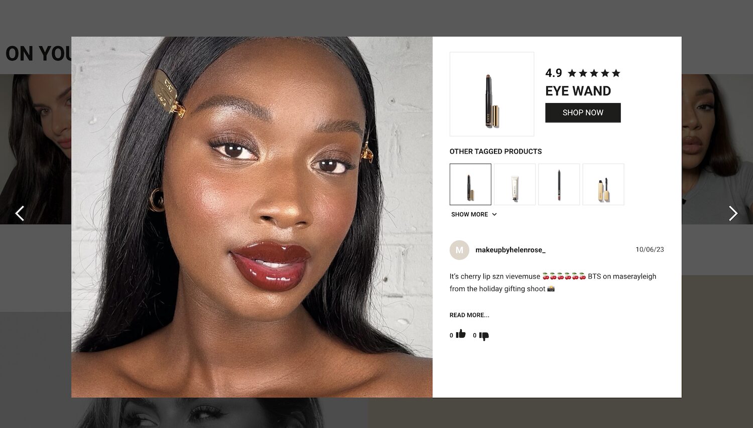 what is user-generated content, and why is it important? 2 Screenshot from Vieve's website showing a customer's Instagram post in the 'As seen on you' section