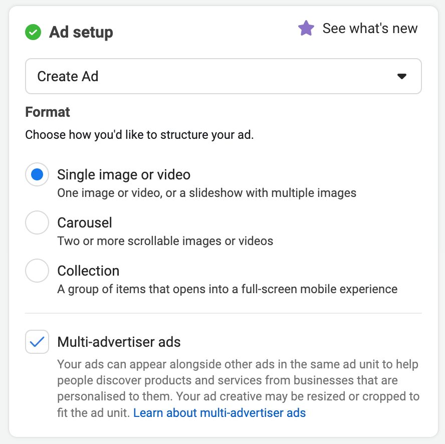 a beginner's guide to social media ads with meta 4 Ad setup screenshot in Meta social ads platform