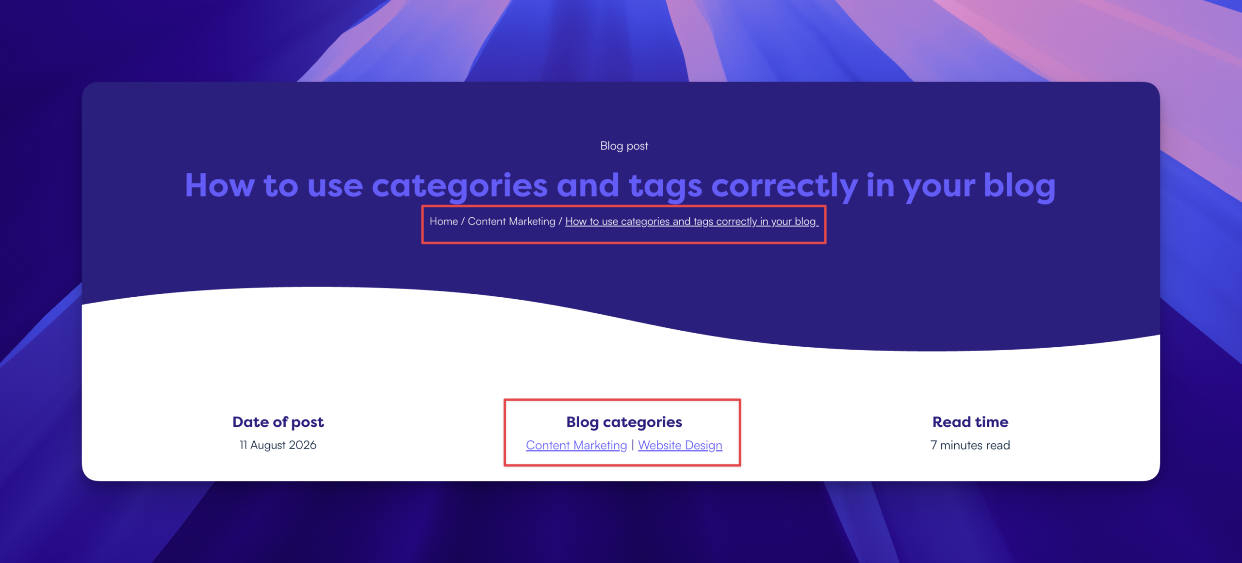 how to use categories and tags correctly in your blog 2 Screenshot that shows the top of a blog where the categories are highlighted.